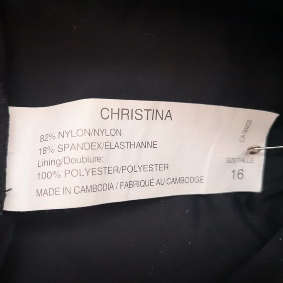 Christina Ladies High Waisted Black Flounce Swim Skirt Bottom - Picture 3 of 5